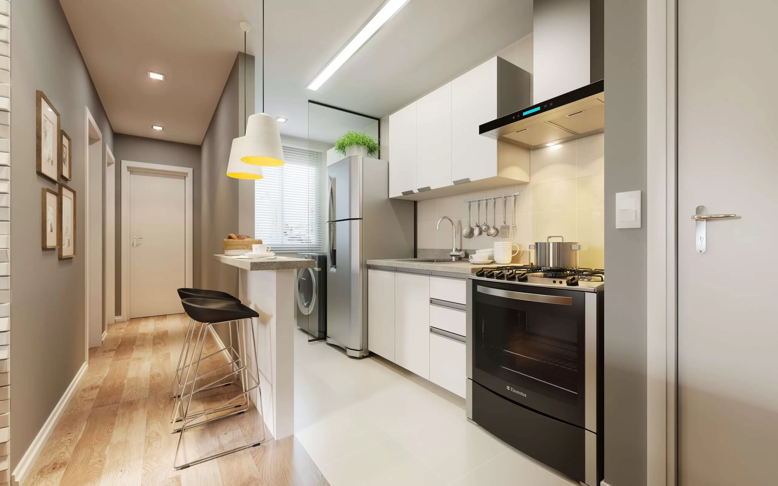 cozinha com exaustor